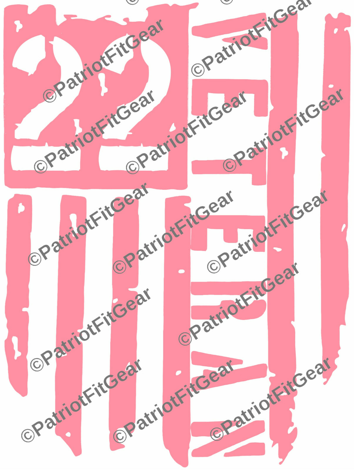 Veteran 22,Flag,Suicide Awareness,PTSD,9″x12″,Support Our Troops,Vinyl Decal