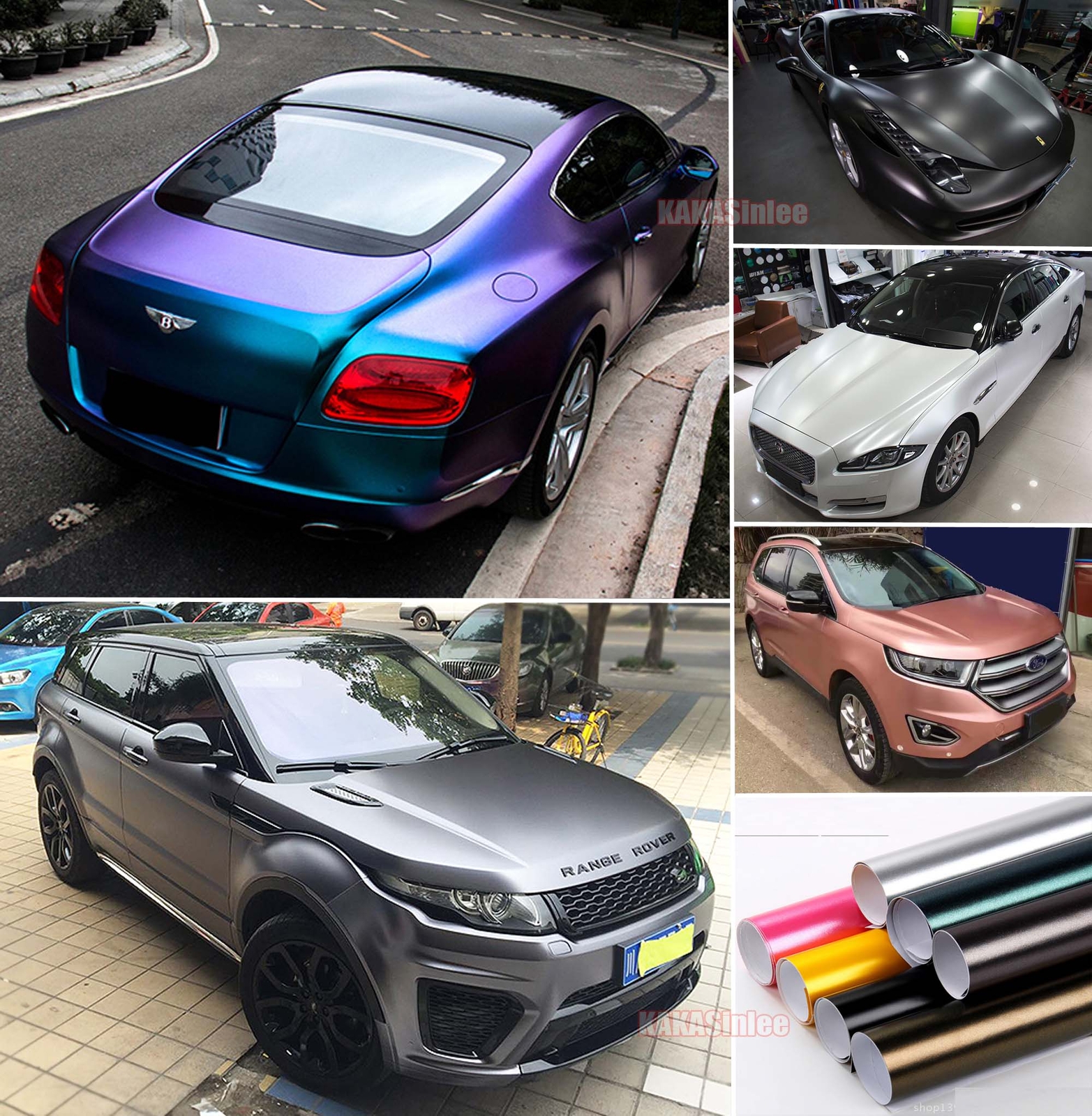 Air Free Entire Car Wrap Pearl Metal Satin Matte Sparkle Chrome Vinyl Sticker US