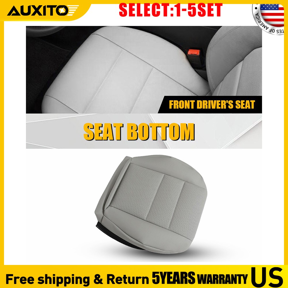 Gray Leather Driver Bottom Seat Cover For Mercedes Benz GLK250 GLK350 08-15 1-5X
