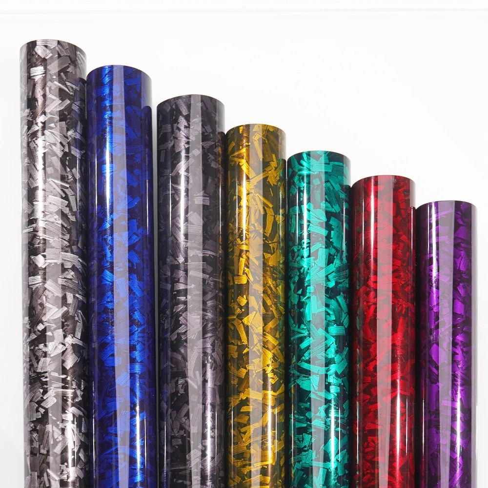 High Glossy Carbon Fiber Vinyl Wrap Roll Car Hood Adhesive Decal Film