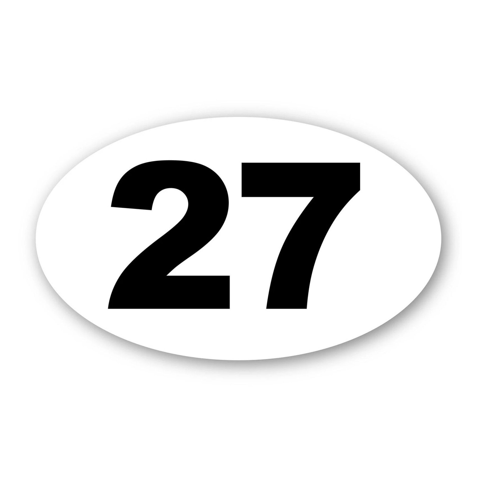 Custom Set of 2 x Oval Racing Any Numbers Plate 6″ 8″ 10″ 12″ 14″ Height Sticker