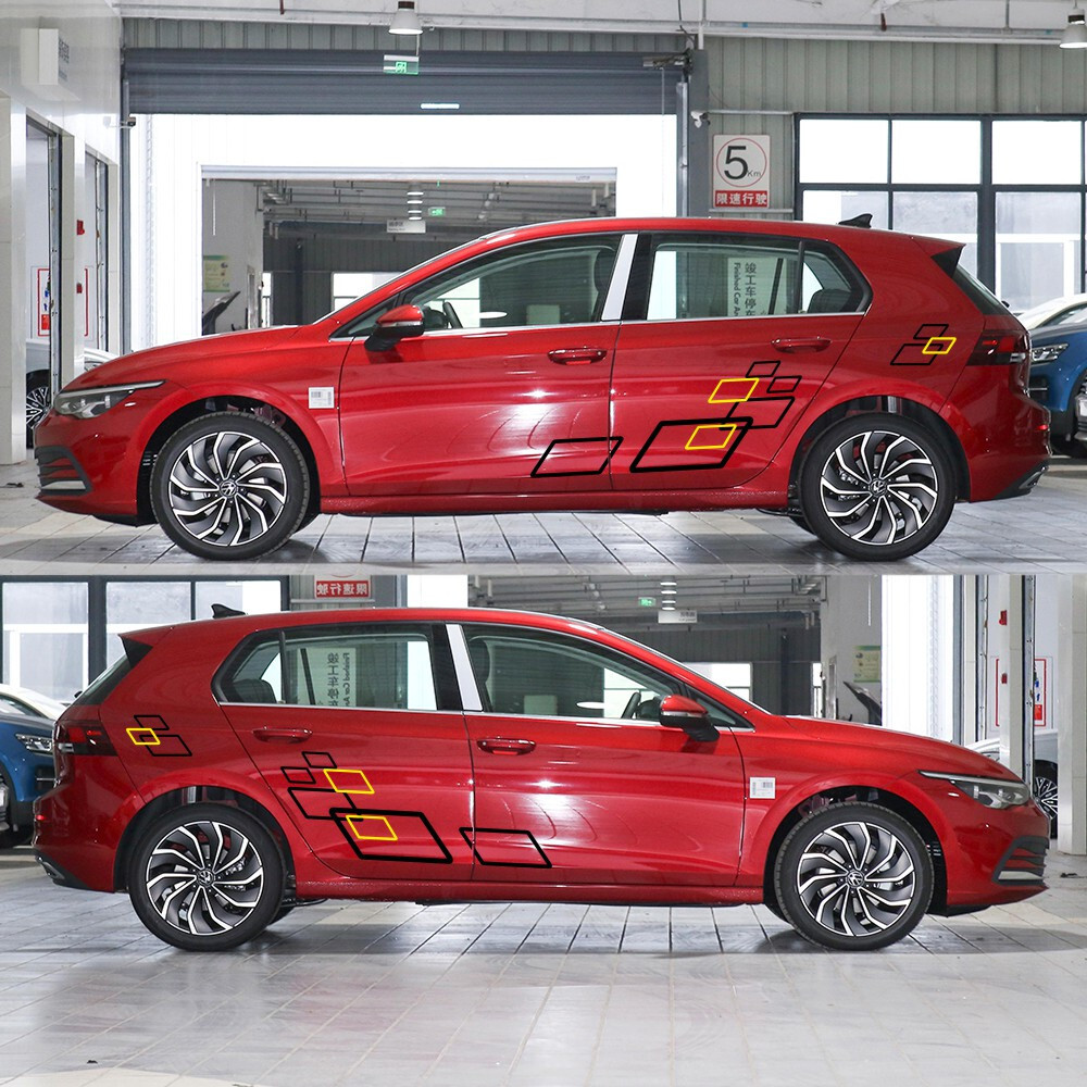 DIY Sports Styling Graphics Vinyl Film Decals Sticker for Car Racing Side Body