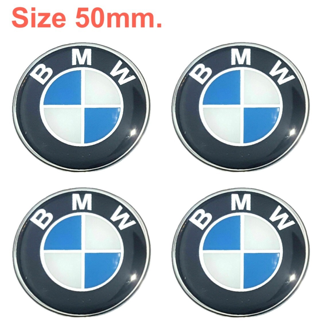 Fits. OEM 1set BMW Sticker Rasin 50mm.( 5CM.) Wheel Center Caps Emblem Logo.