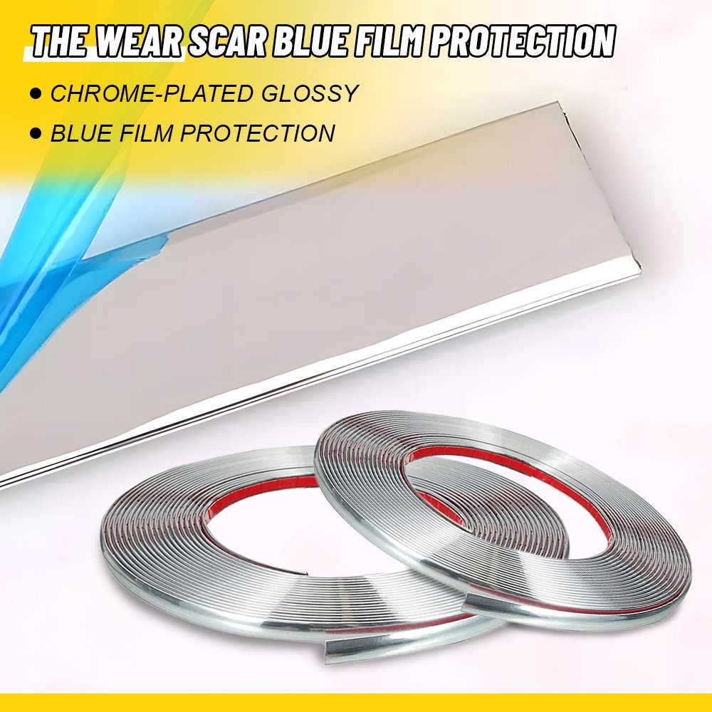 Chrome Trim Door Molding Strip Car Window Bumper Side Protector 16.4FT Trime