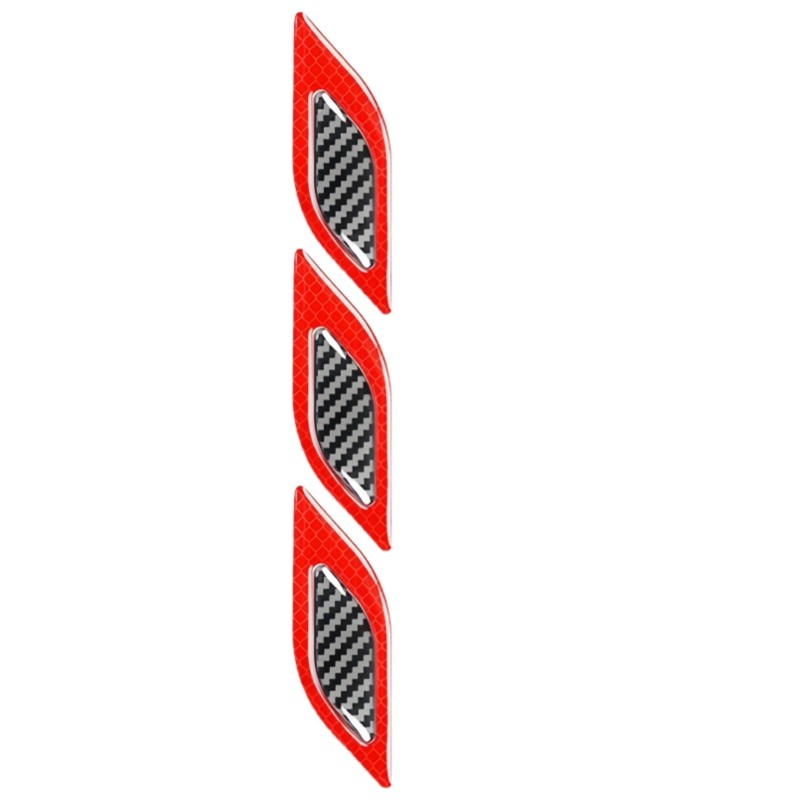 Red-Black Car Door Handle Bowl Anti-Scratch Sticker Protector Trim