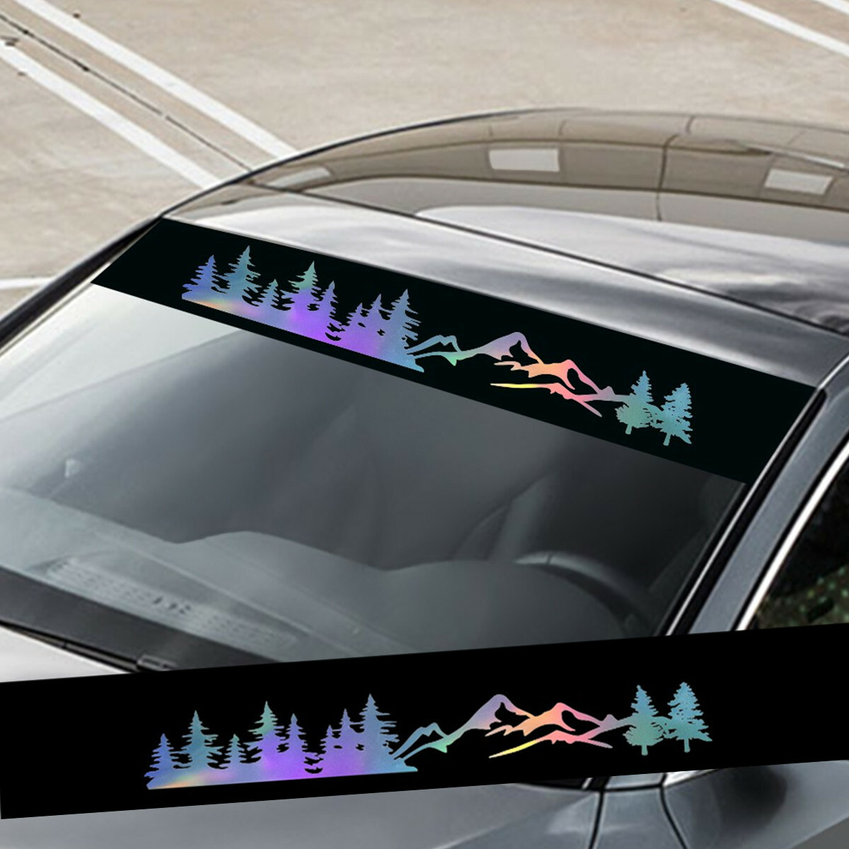 Laser Sticker Decal Colorful Sunshade For Car Window Windshield Windscreen Vinyl