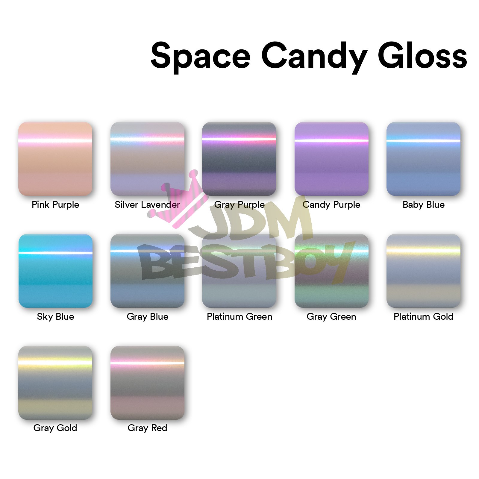 Space Candy Gloss Gray Red Metallic Sticker Decal Car Vinyl Wrap Sheet Film DIY