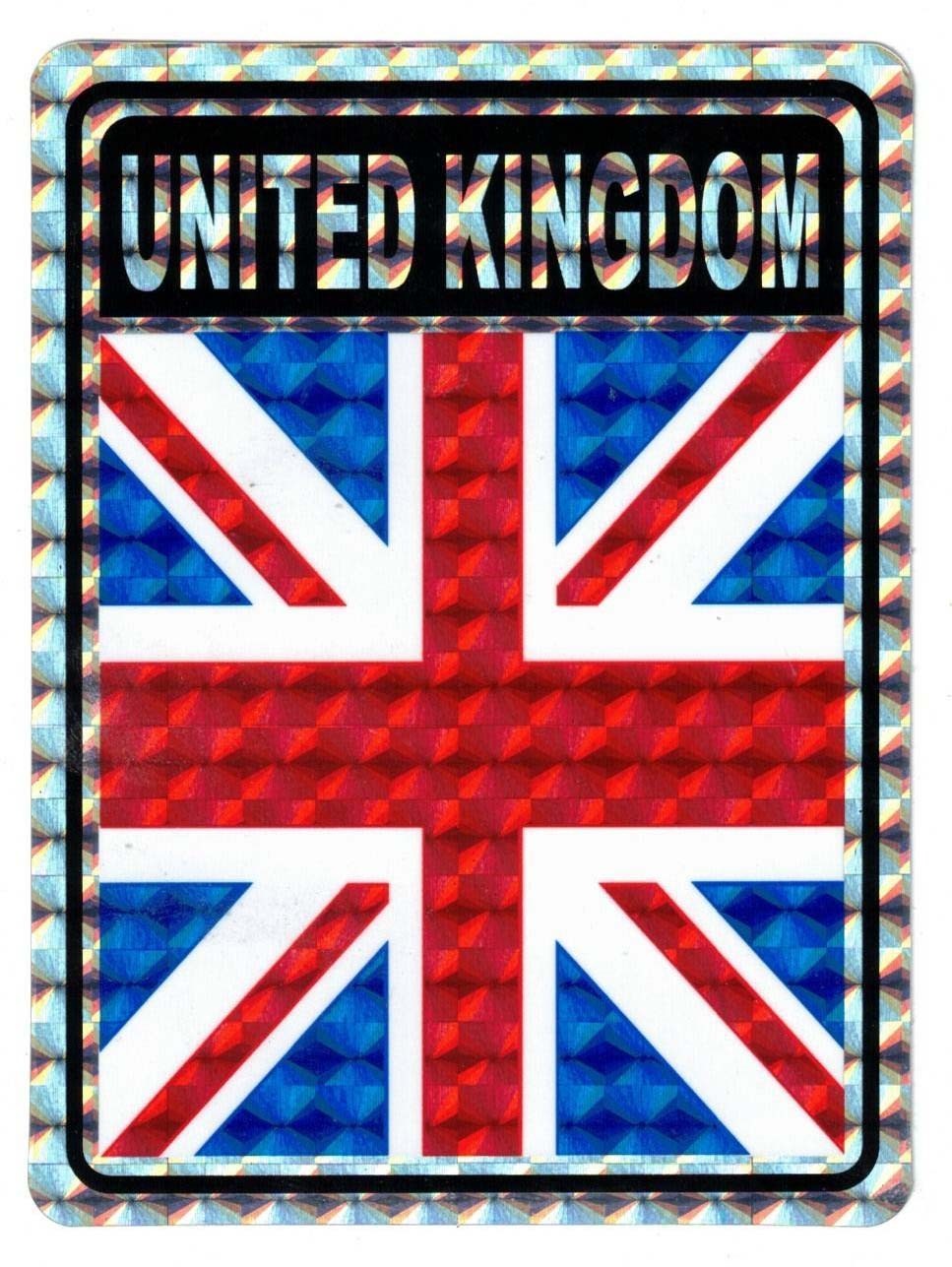 United Kingdom Country Flag Reflective Decal Bumper Sticker DC-244