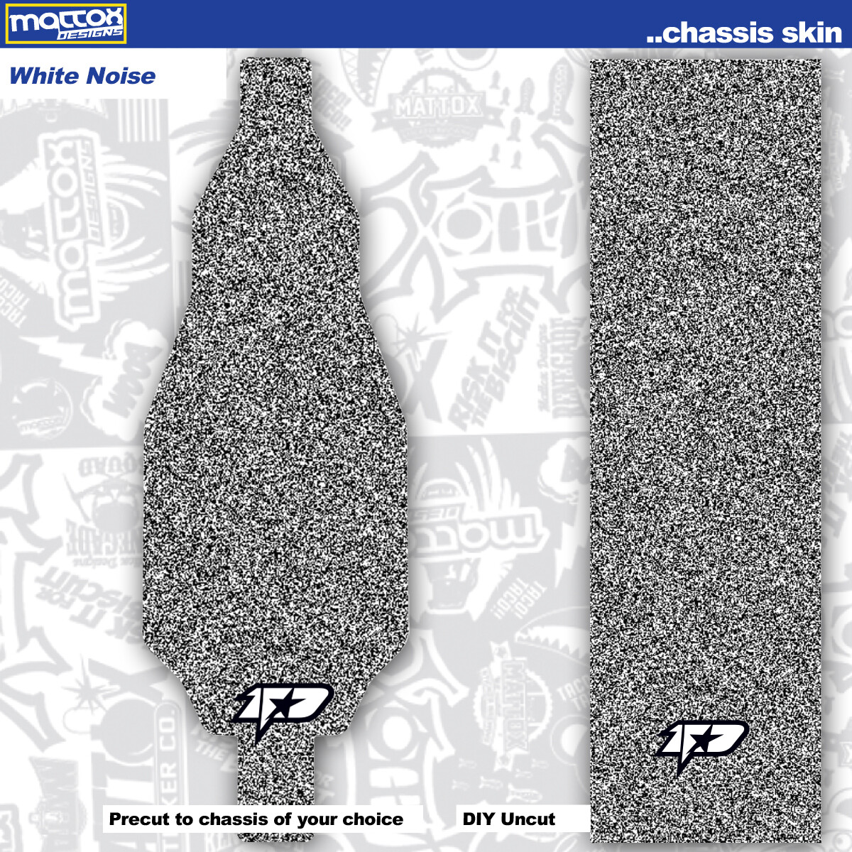 RC Car Chassis Skin-Choice of Thickness: (1) 18 mil Outdoor or (1) 10 mil Indoor