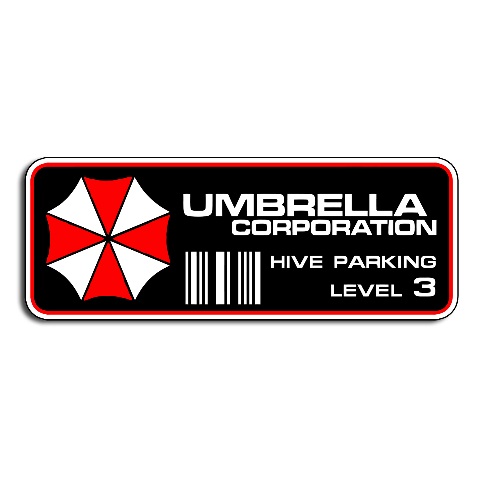 Umbrella Corporation Hive Parking Level 3 Resident Evil Vinyl Decal Sticker PAIR