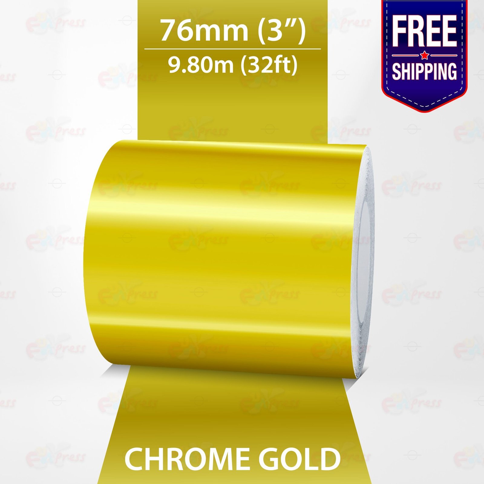 CHROME GOLD 3″ PIN STRIPE Car Model Motorcycle Decal TAPE Vinyl Sticker 76mm