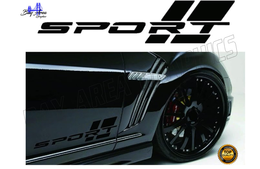 SPORT LOWER SIDE X2 DECAL PREMIUM VINYL EXTERIOR WATERPROOF FITS ALL CARS M BK