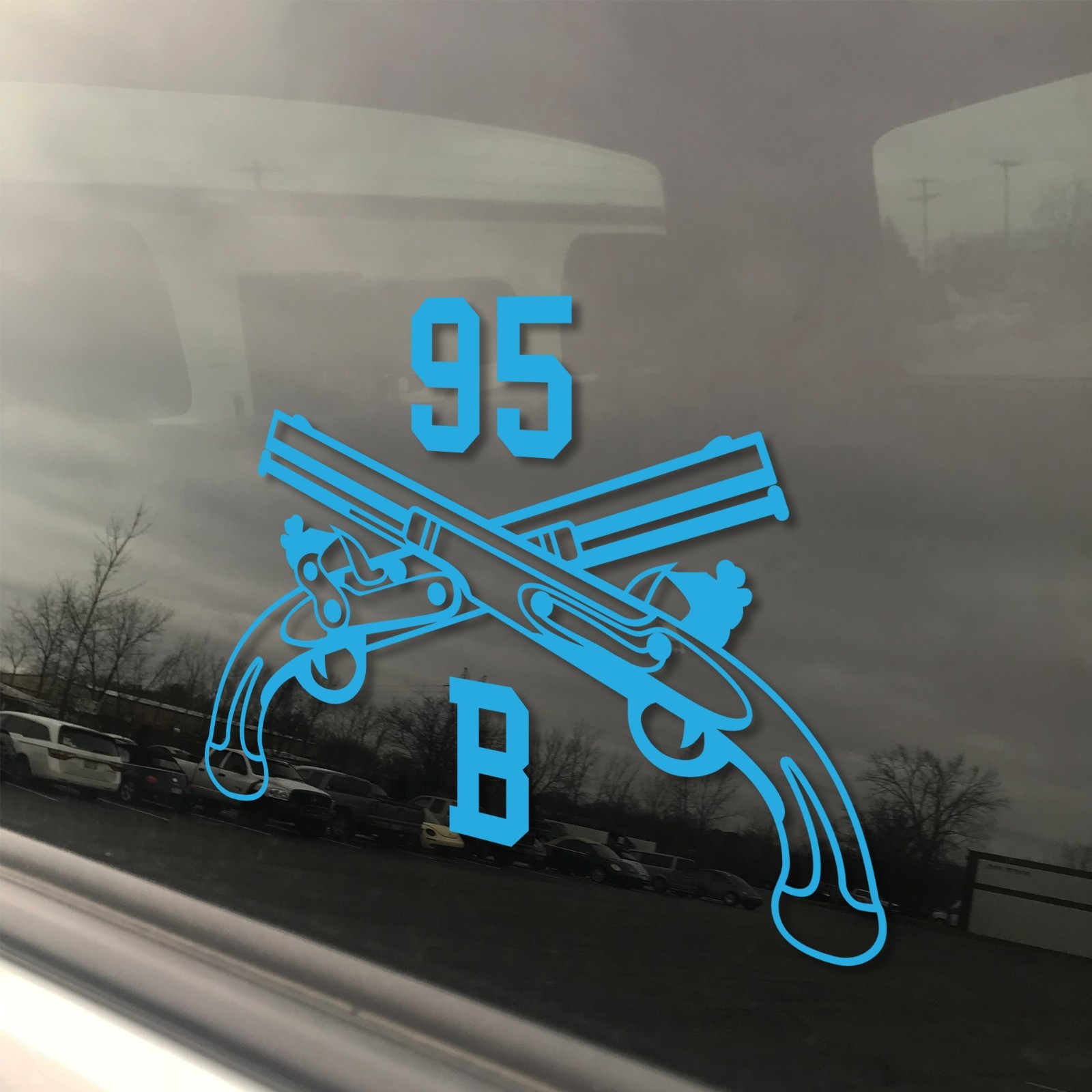 Army MOS 95B Military Police Branch Crossed Pistols Insignia Decal 3″ x 5.5″