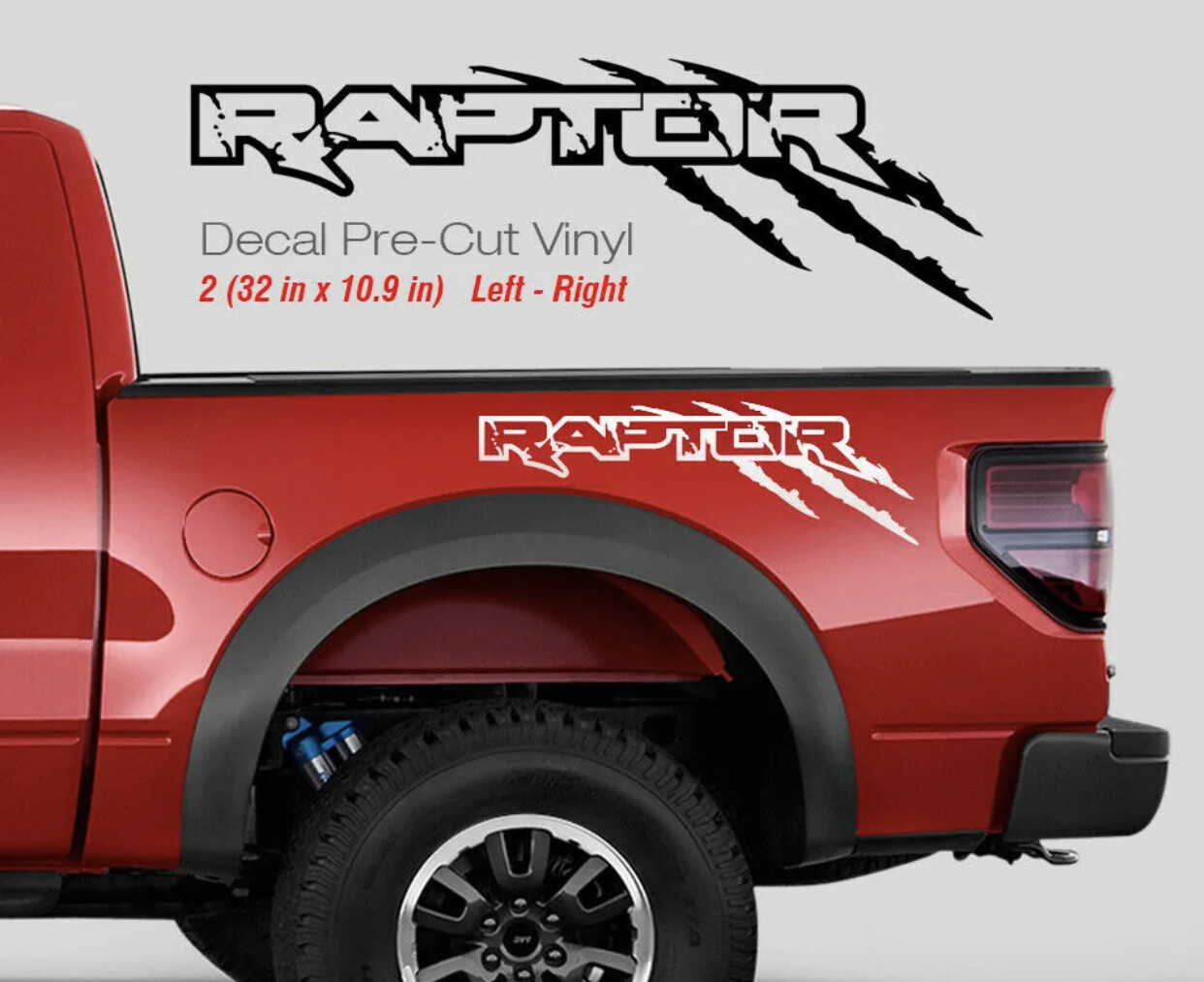 Ford Raptor SVT Fits F150 Decal Truck Stickers Decals Vinyl Claw Bedsides