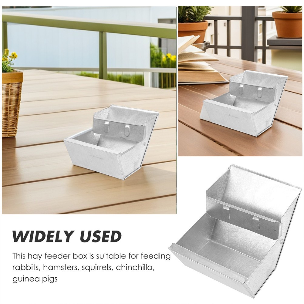 Chicken Feeder Trough Bucket Chinchilla Food Dispenser Feeding Container