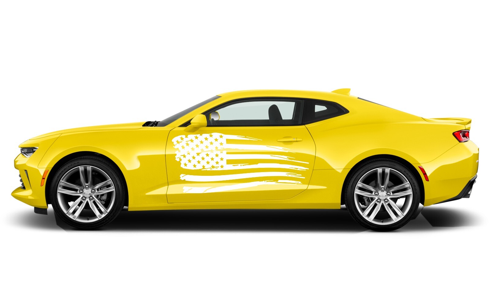 Door side US flag graphics stickers decal compatible with Chevrolet Camaro