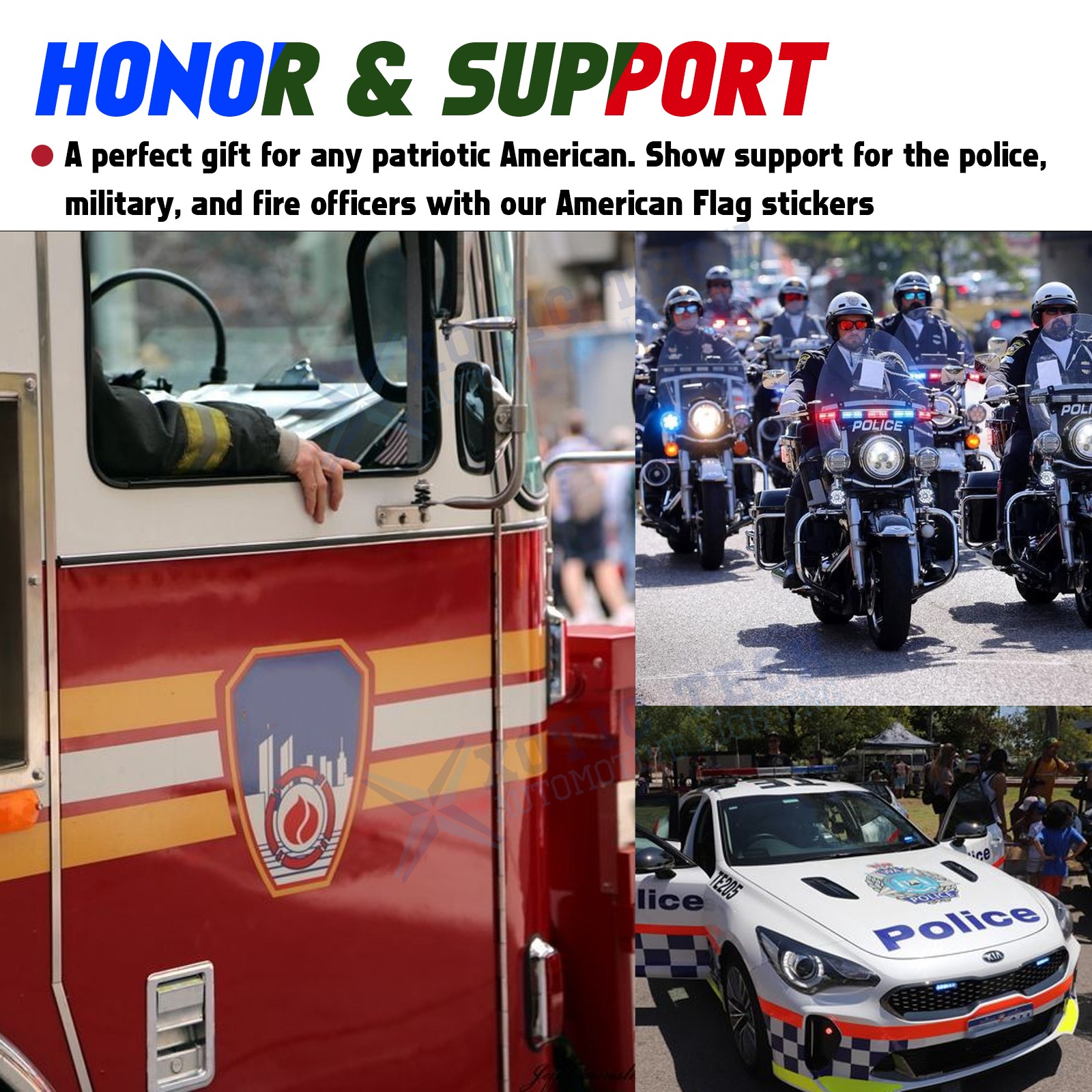 3/6/9/12 Pack USA American Flag Decal Bumper Sticker 5″ x 3″ Support US Military
