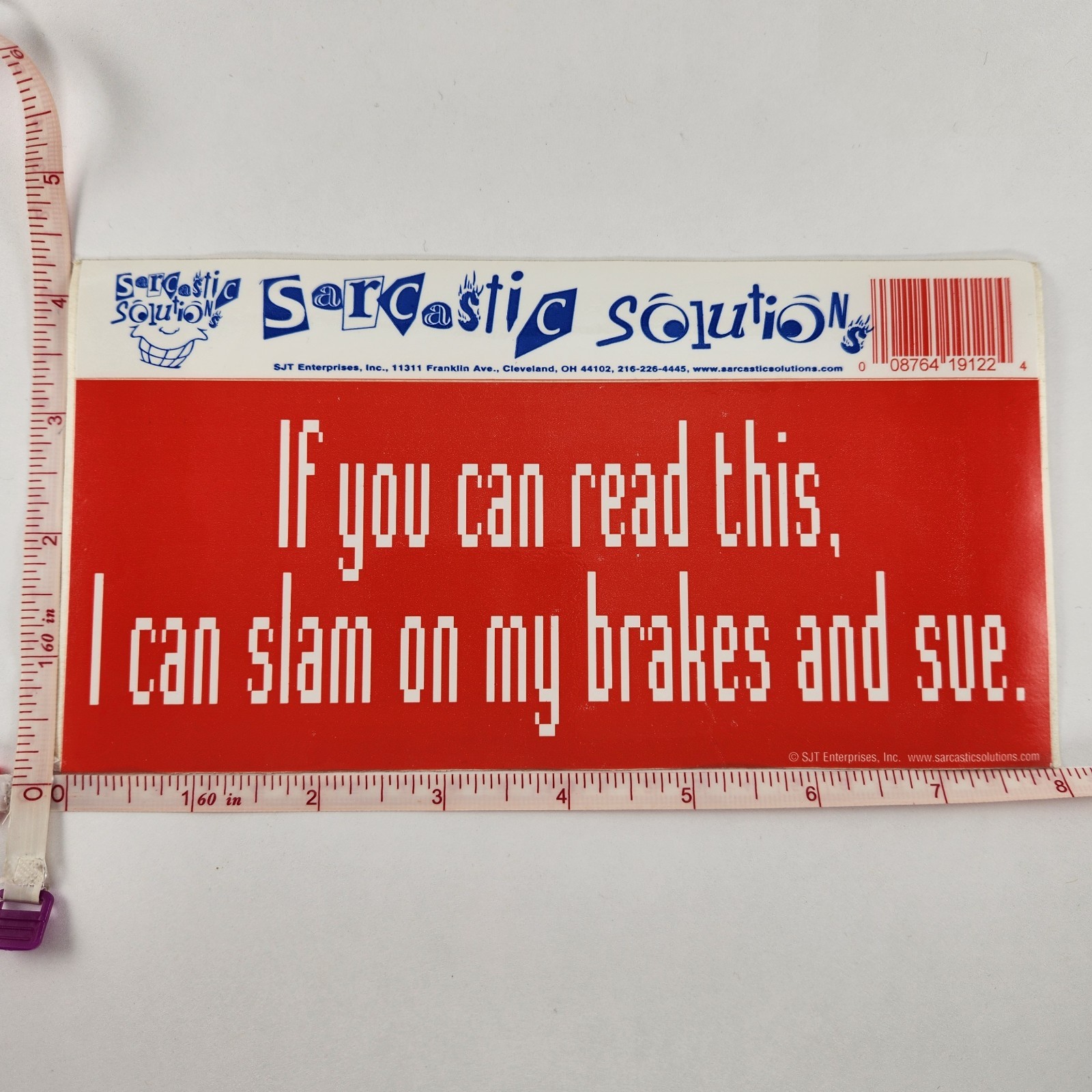 Sarcastic Solutions Bumper Sticker If You Can Read This Novelty Funny Decal