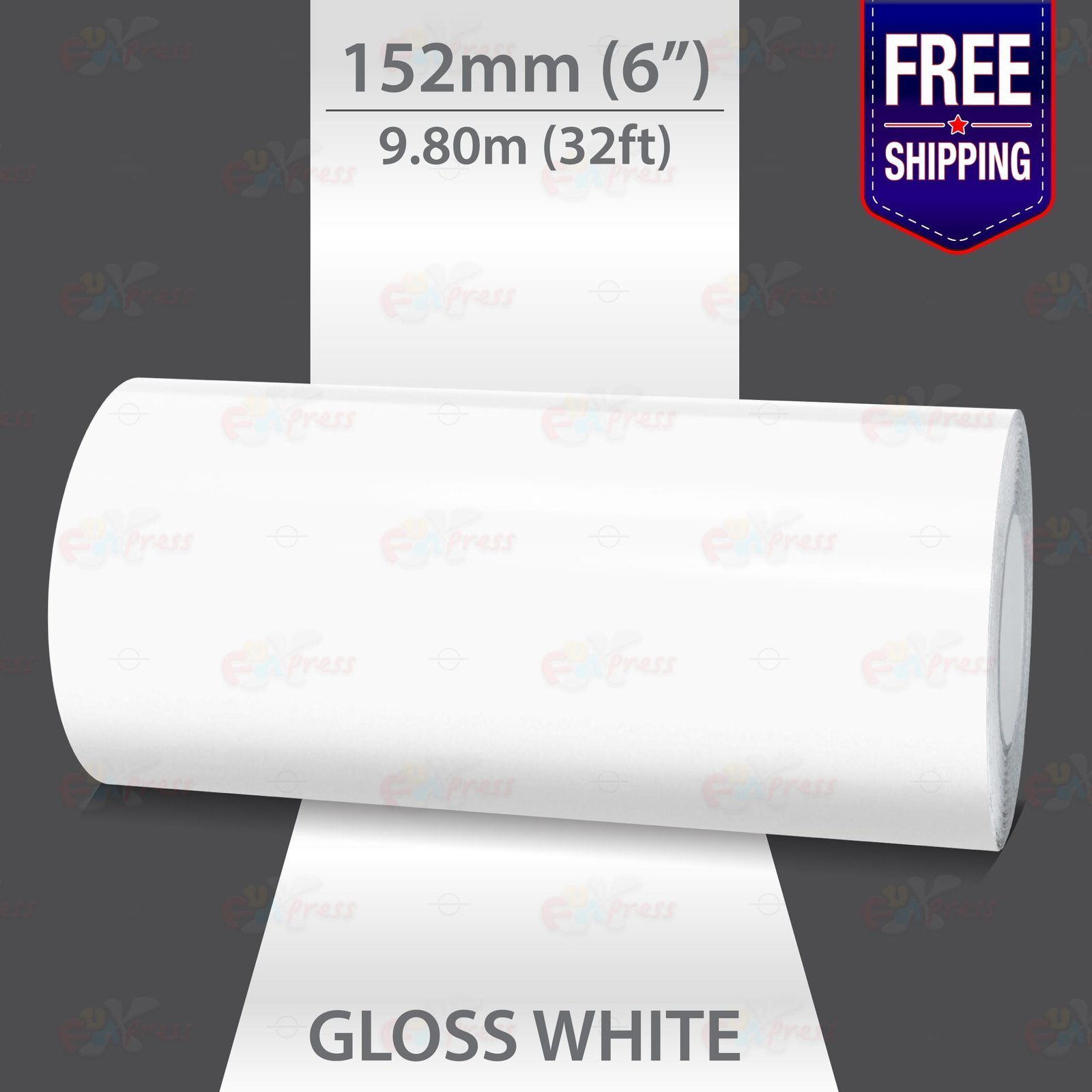 GLOSS WHITE 6″ PIN STRIPE Car Model Motorcycle Decal TAPE Vinyl Sticker 152mm