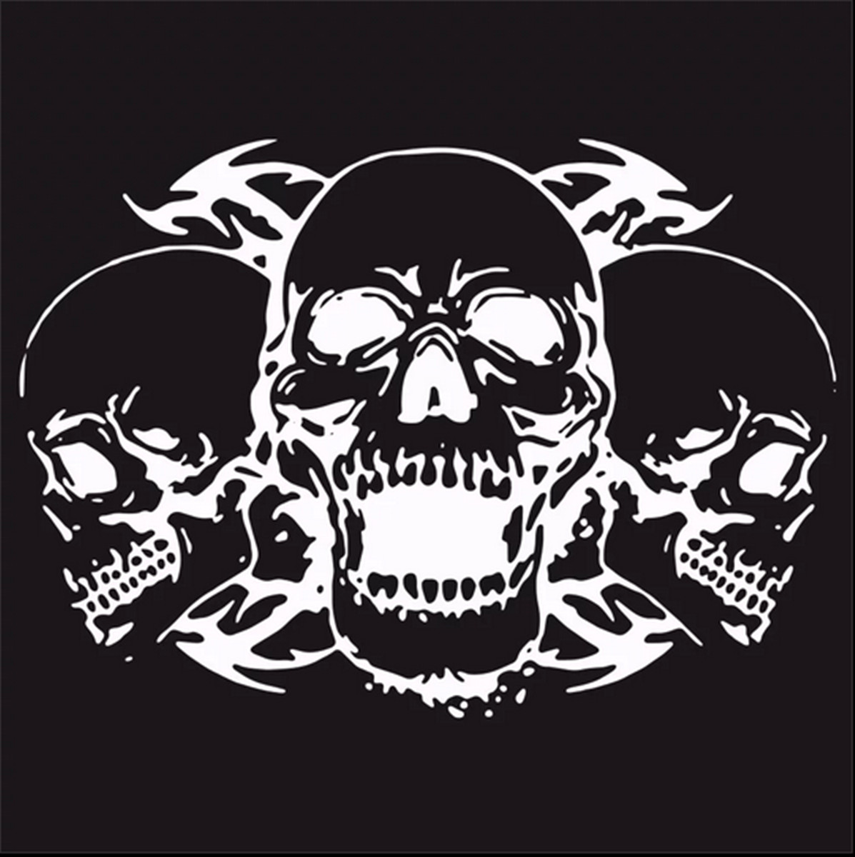 Sticker Decal Triple Skull Graphics Vinyl Car Body Hood Trim Waterproof 35x60CM