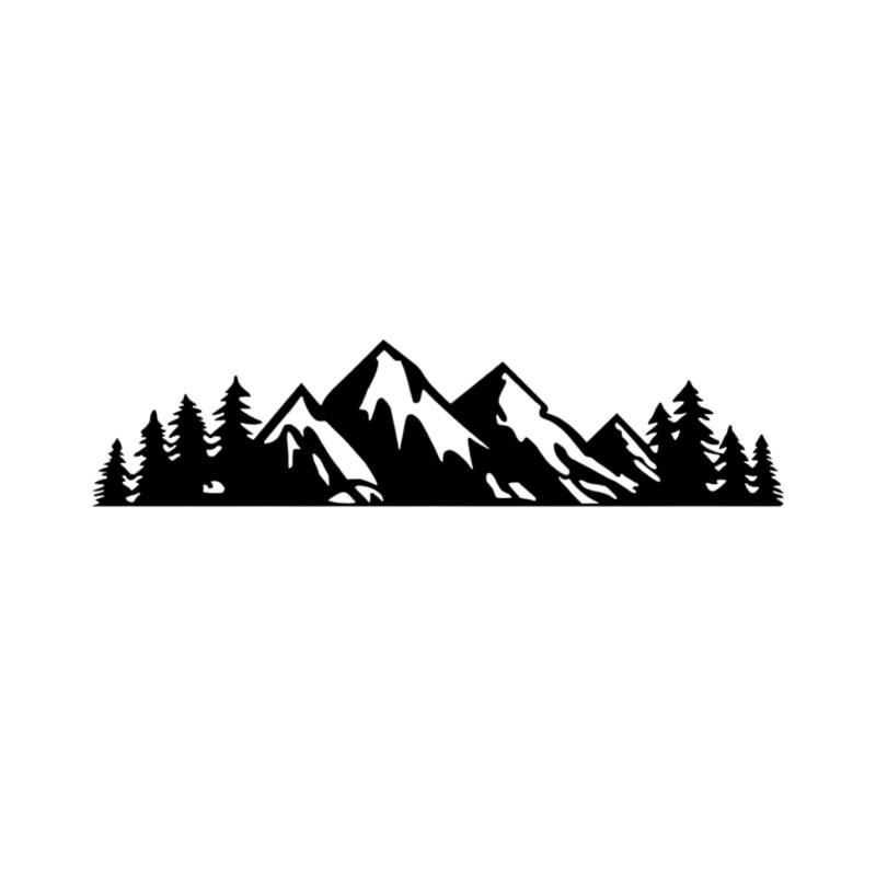 Mountain Range Decal Car Decor Bumper Sticker Window Mirror