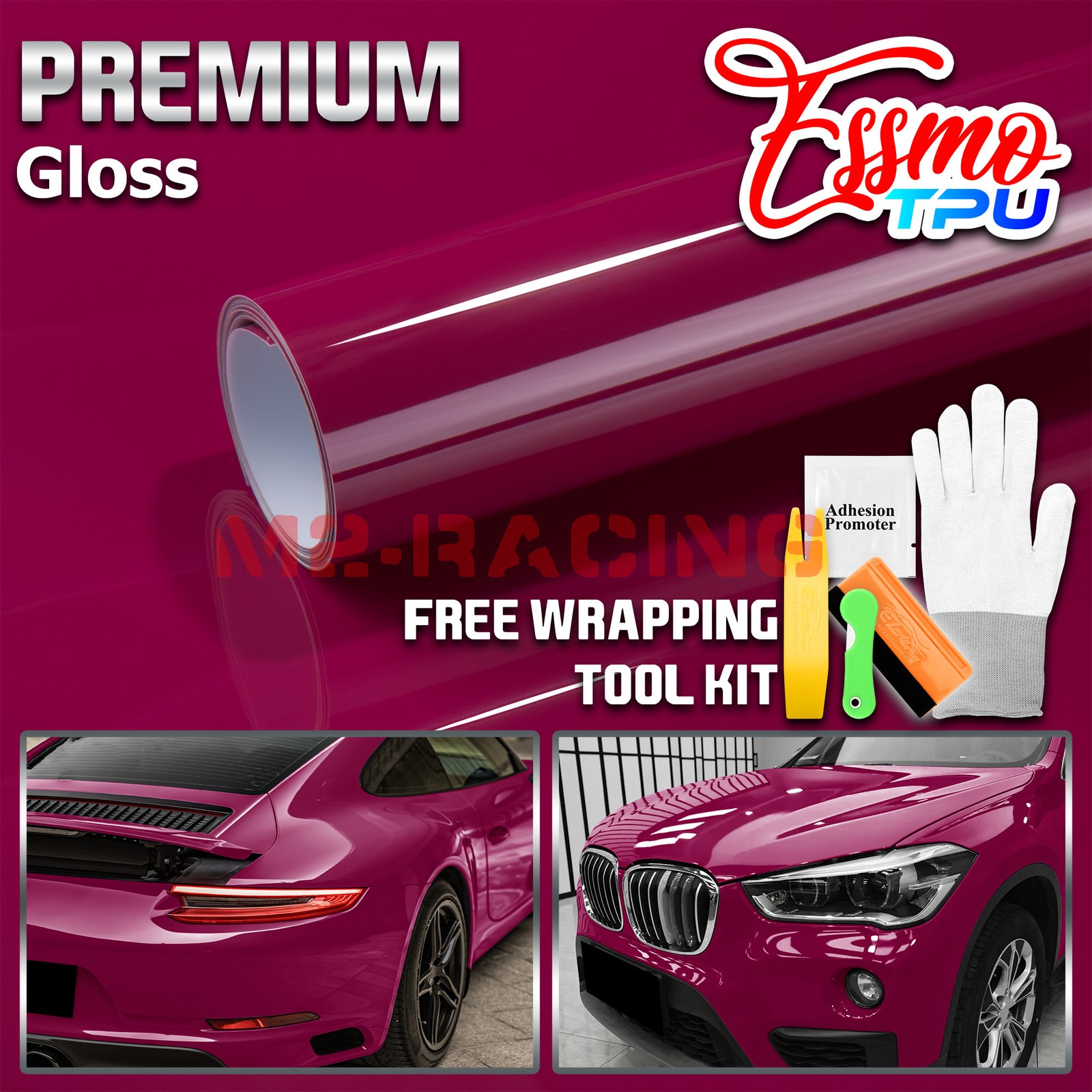 TPU Color Gloss Ruby Star Red PPF Paint Protection Film Dry Wet Apply Vinyl Wrap