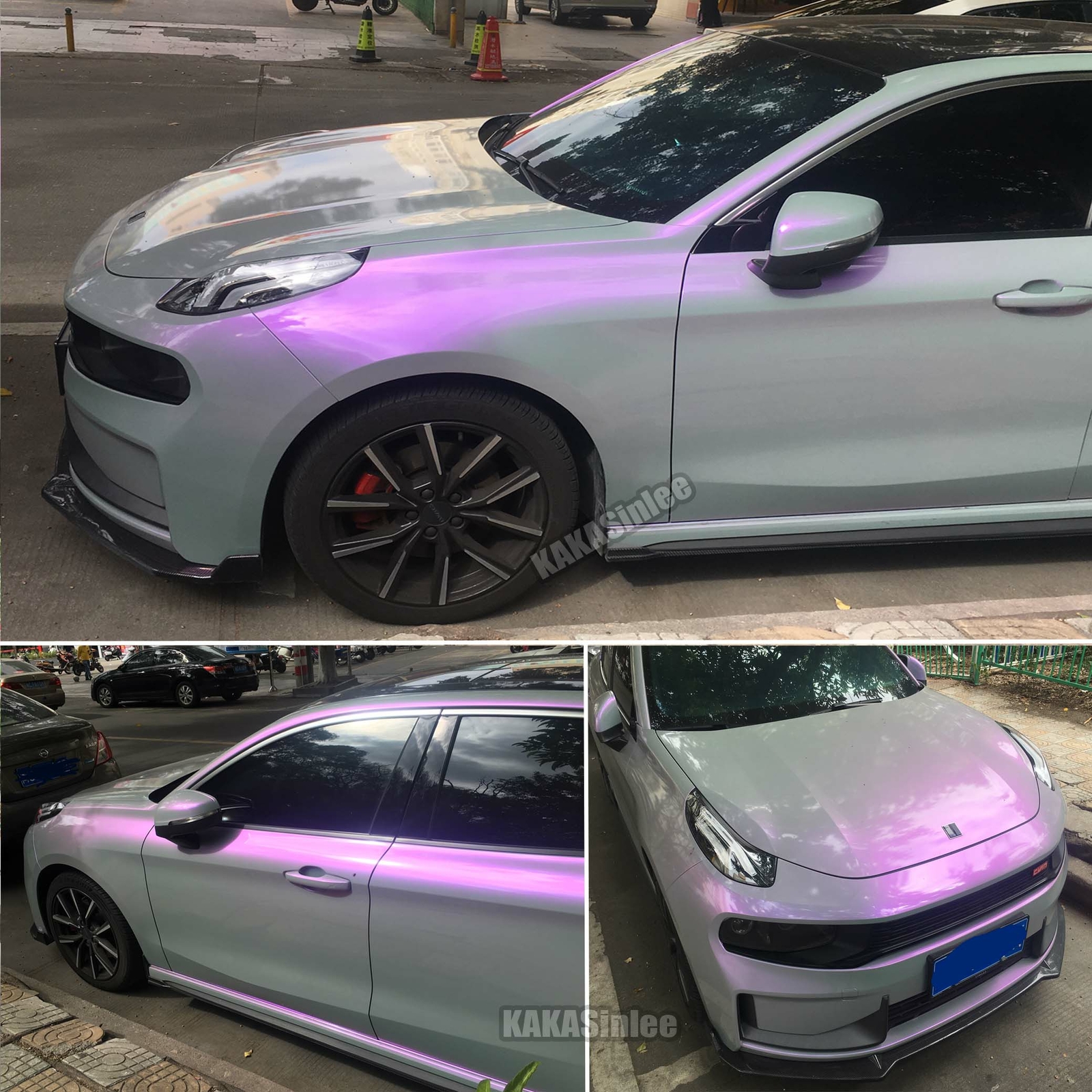 Bubble Free Grey PUR Chameleon Pearl Metal Chrome Full Car Vinyl Wrap Sticker US