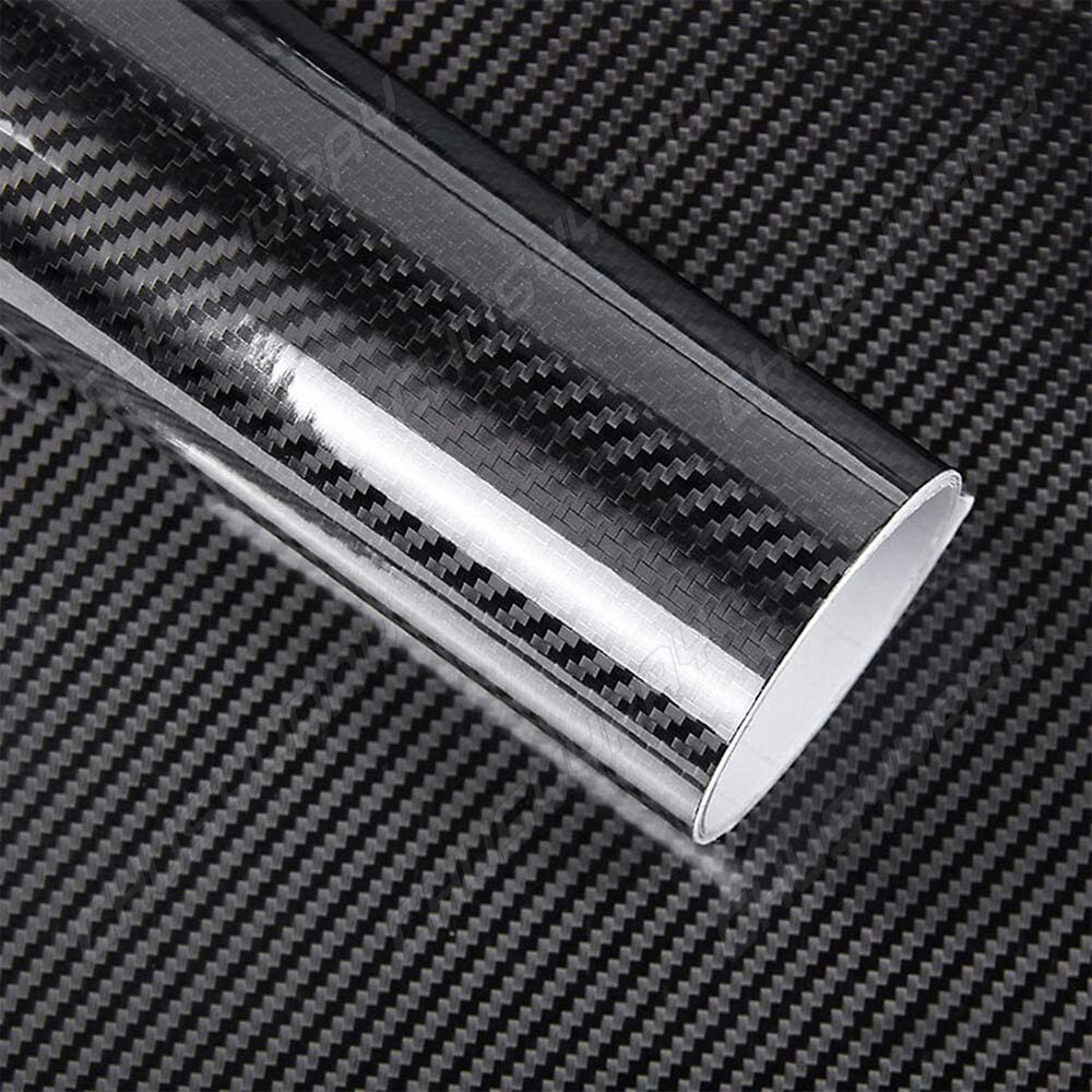 8D Auto Accessories Glossy Carbon Fiber Vinyl Film Car Interior Wrap Stickers US