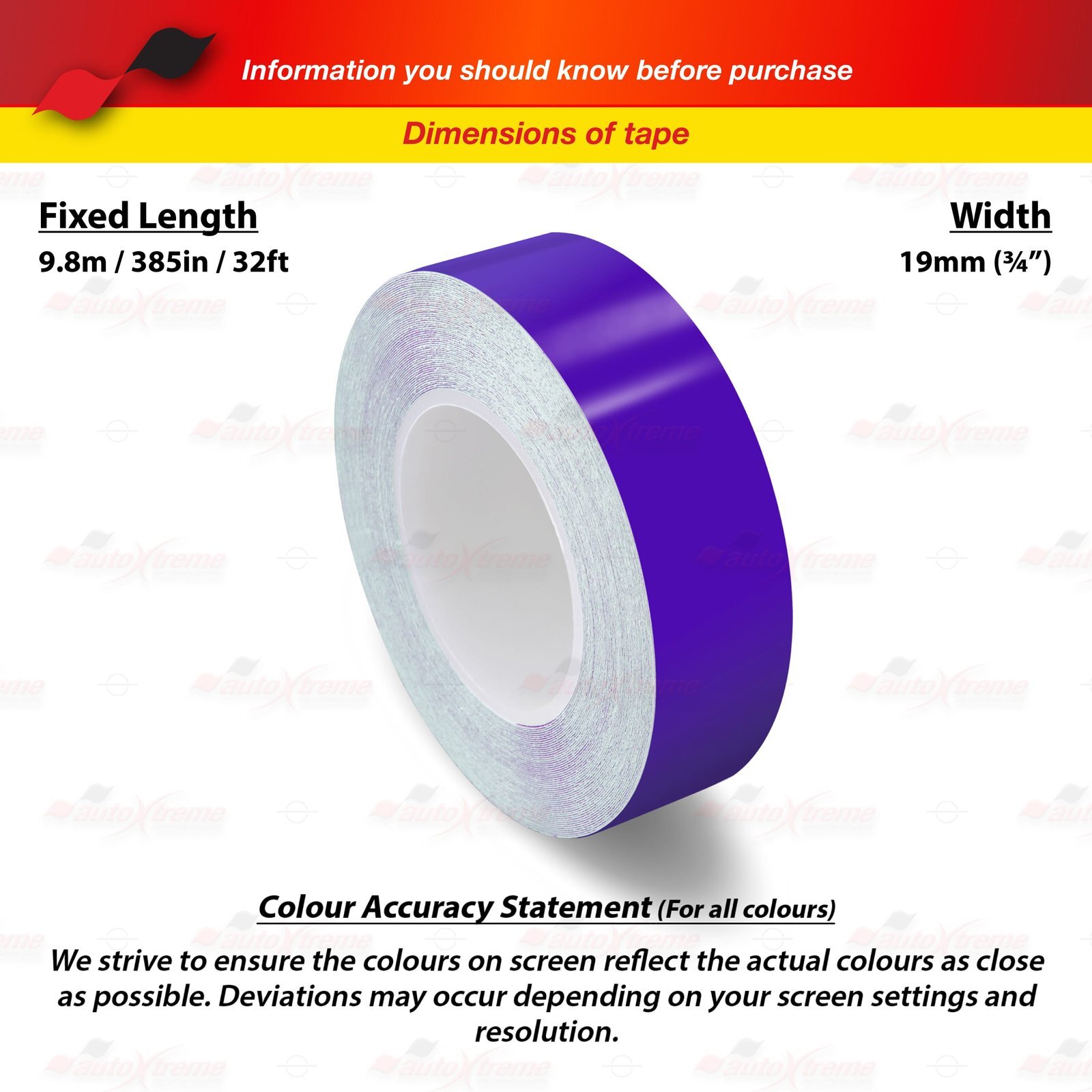 3/4″ 19mm PinStriping Pin Stripe Tape Styling Decal Vinyl Sticker PURPLE-BLUE