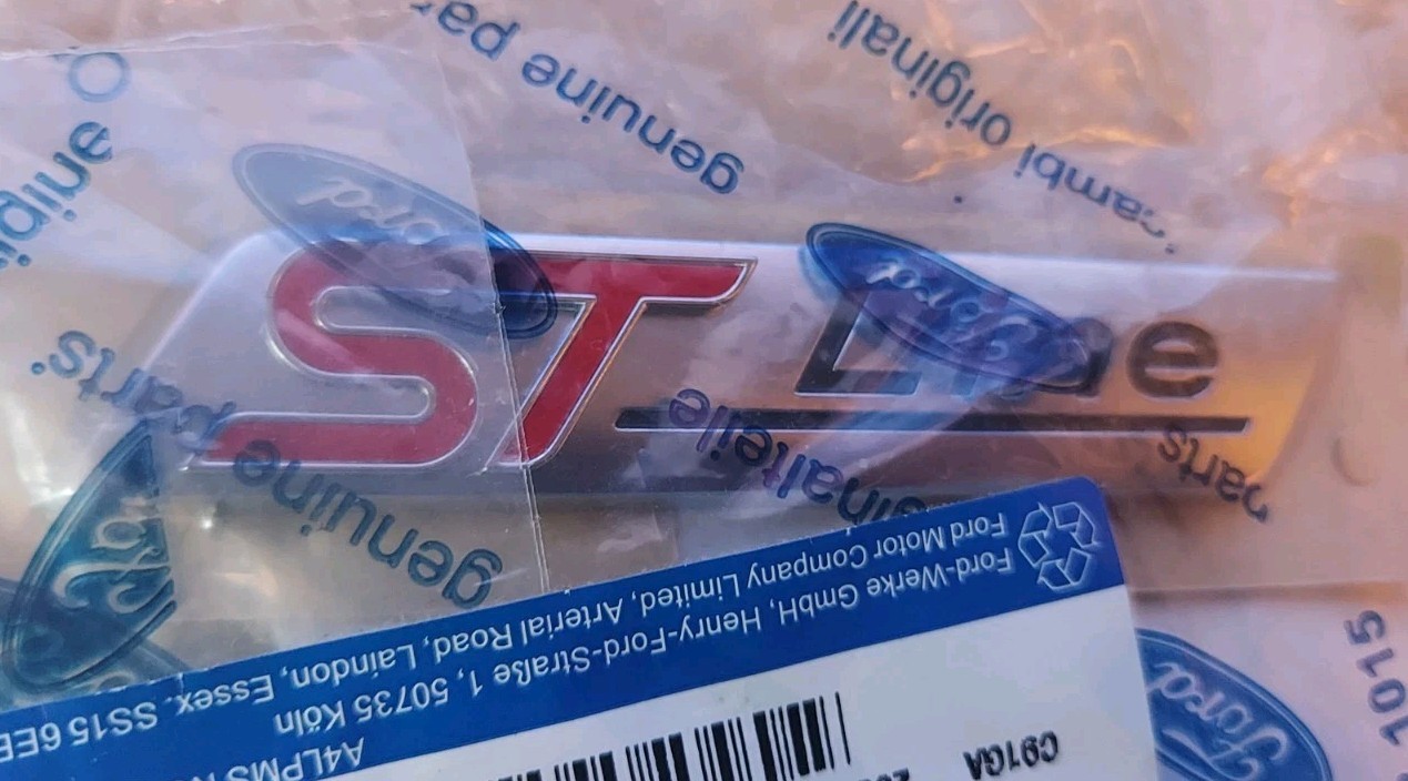 Ford ST LINE Logo Badge Emblem Original 2044452 100% Genuine Ford Part