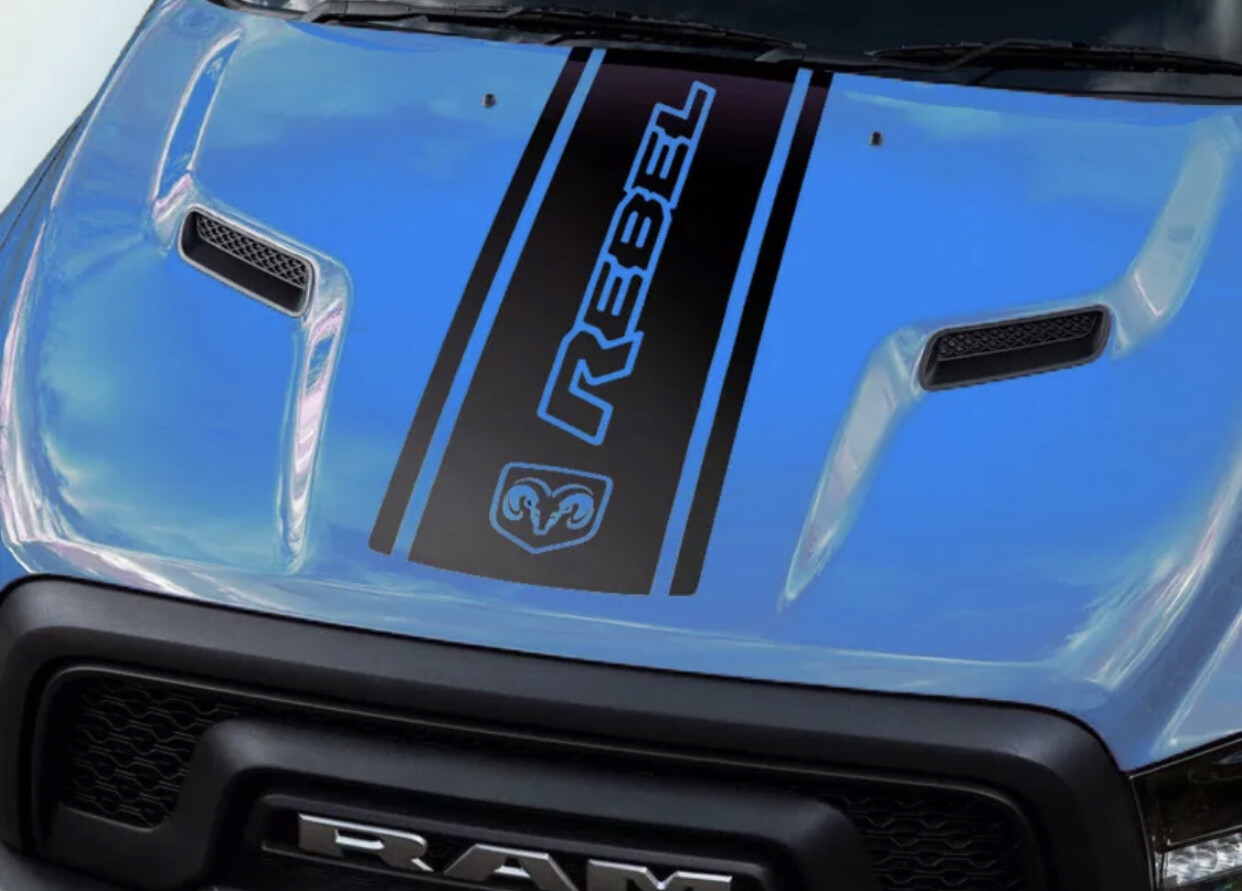 1 pcs HOOD stripe graphics vinyl decal sticker fit Compatible For 1500