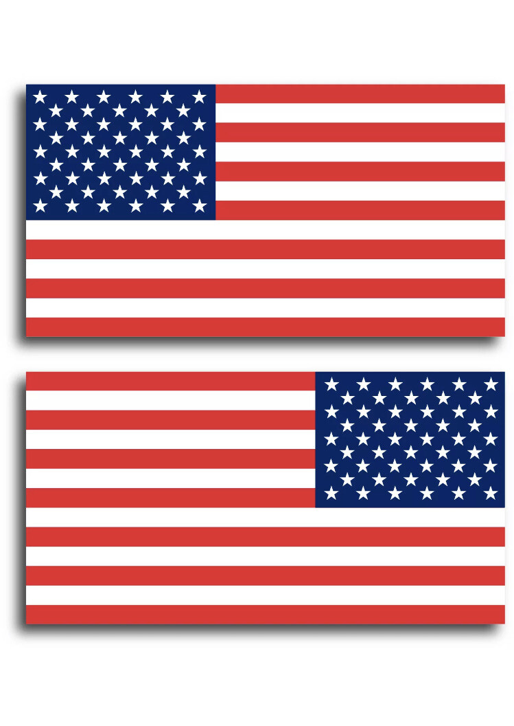 American Flag Decals 5×3″ Sticker United States USA Window Bumper Toolbox