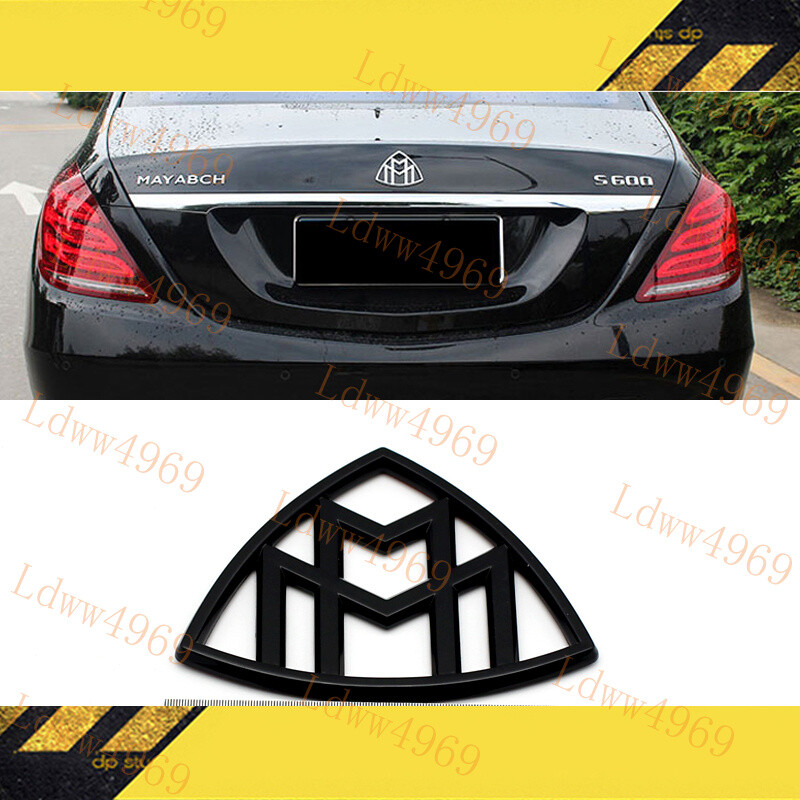 5pcs Glossy Black MAYBACH Letters Trunk Badge Emblem For S-Class W222 S600 2016+