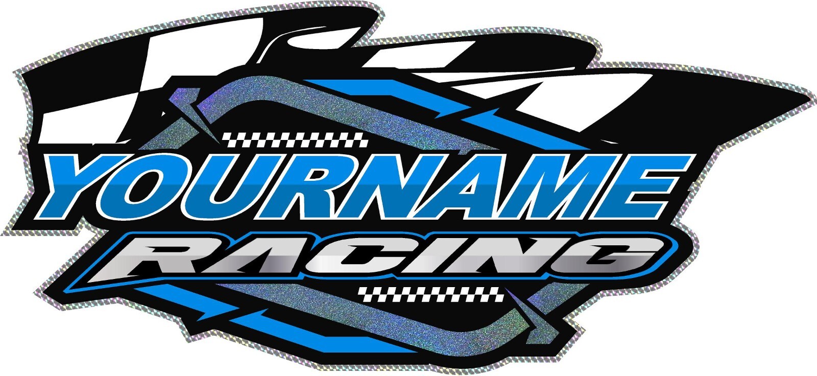Custom Your Name Racing Decals Trailer Truck MX ATV Race Car Go Kart Sprint IMCA