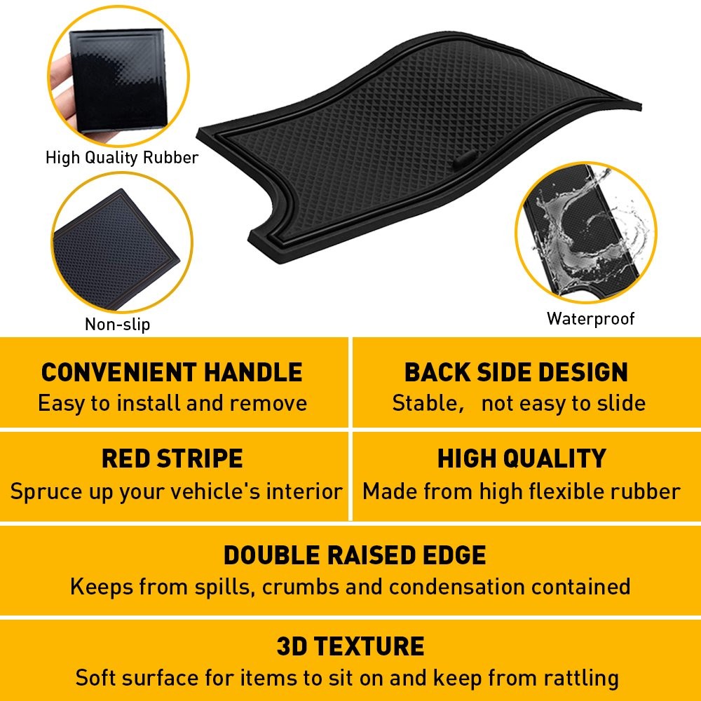18/36x Liner Insert Fit 16-22 Tacoma Toyota and Cup Center Door Console Tr Black