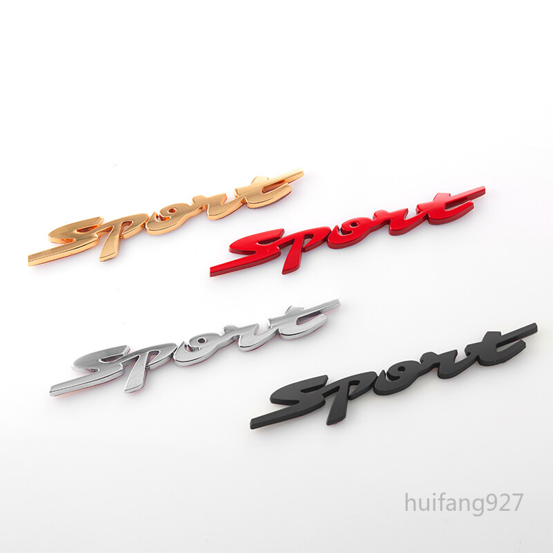 Auto Metal 3D SPORT Rear Trunk Lid Body Badge Emblem Decal Racing Car Custom