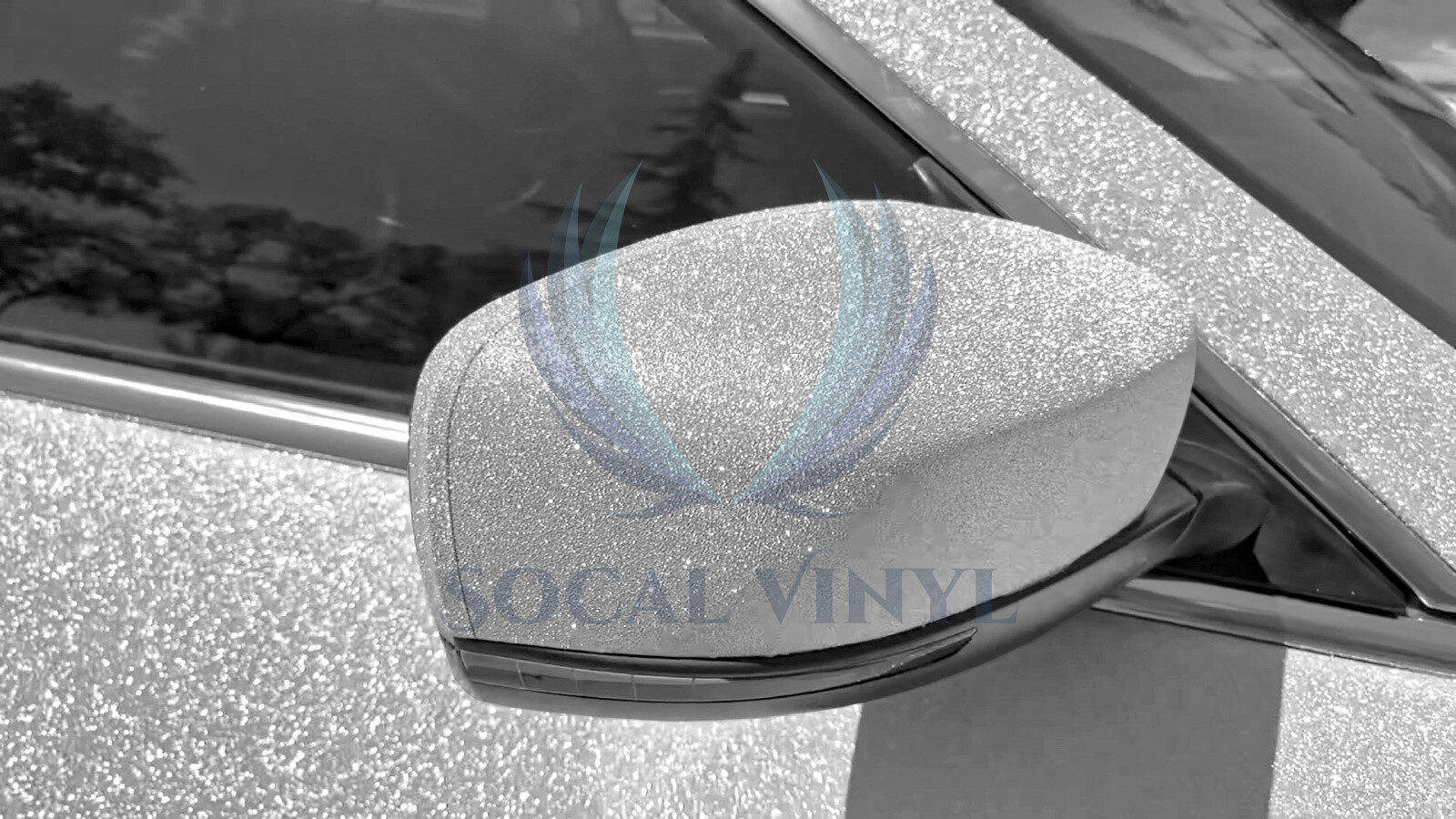 Premium Ultra Diamond Glitter Matte Silver Car Vinyl Wrap Sticker Decal Sheet