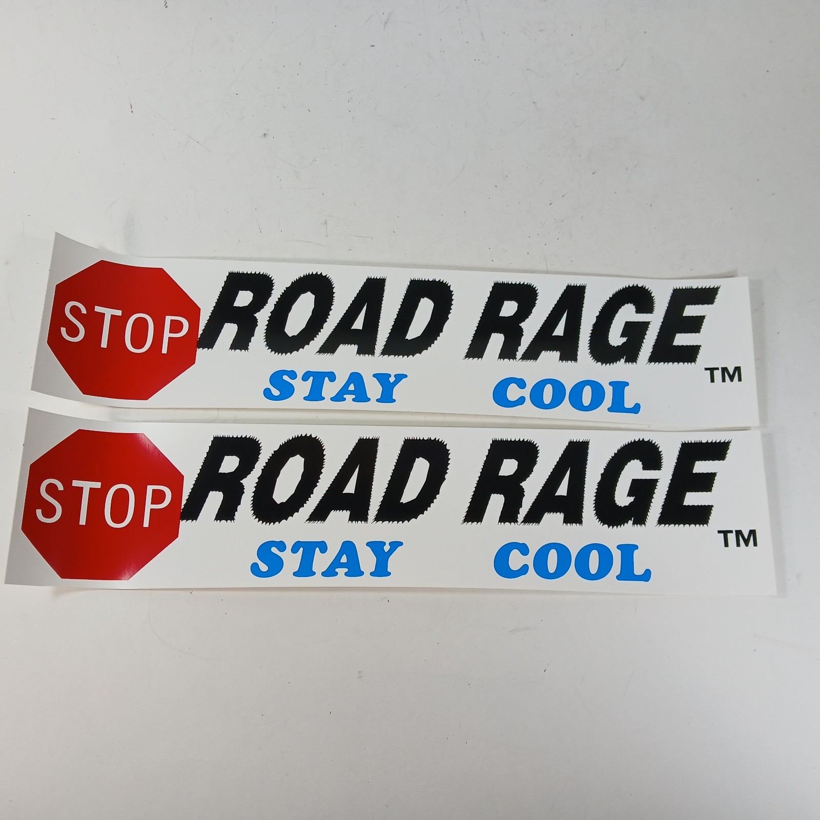 Vintage Bumber Sticker “Stop Road Rage Stay Cool” Vinyl car decal Lot Of 2