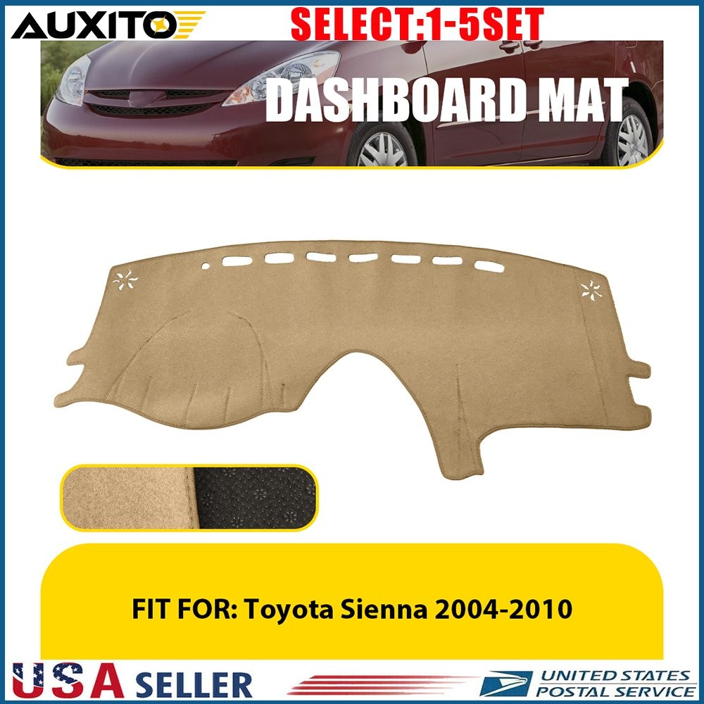 beige Mat Dash Cover for 2004 2005 06 07 Toyota Sienna Dashboard Mat Carpet 1-5X