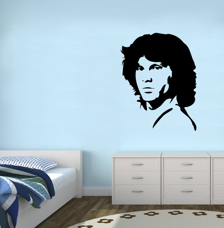 Beautiful Jim Morrison silhouette poster 22″ Black decal Sticker