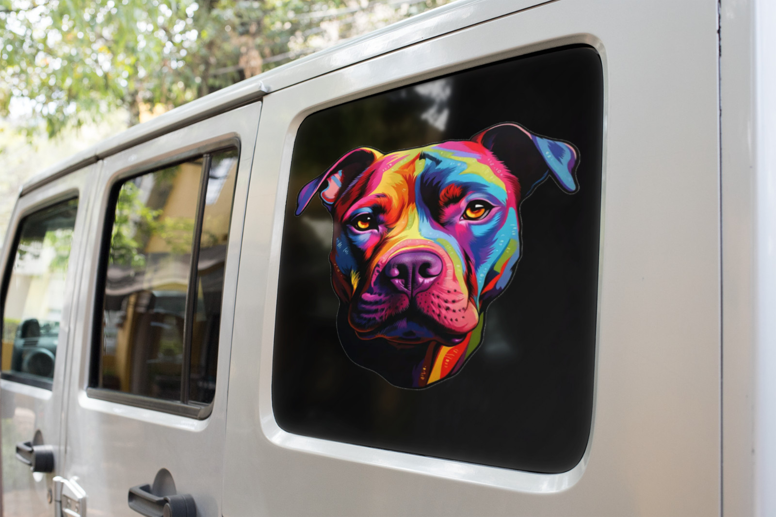 PitBull Car Window Vinyl Decal Graphic BEST FRIEND Dog Laptop Sticker