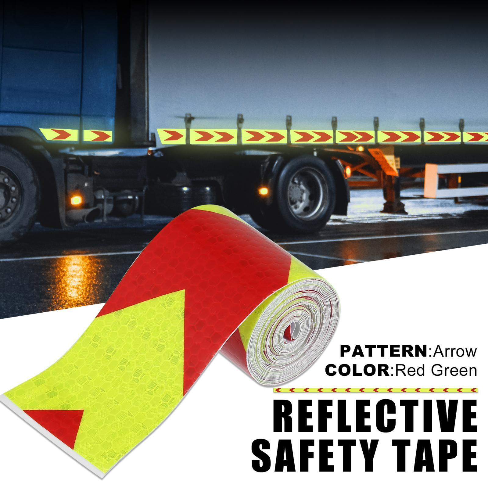 1pcs Reflective Safety Tape Adhesive Marking Signs for Cars Auto Red Green