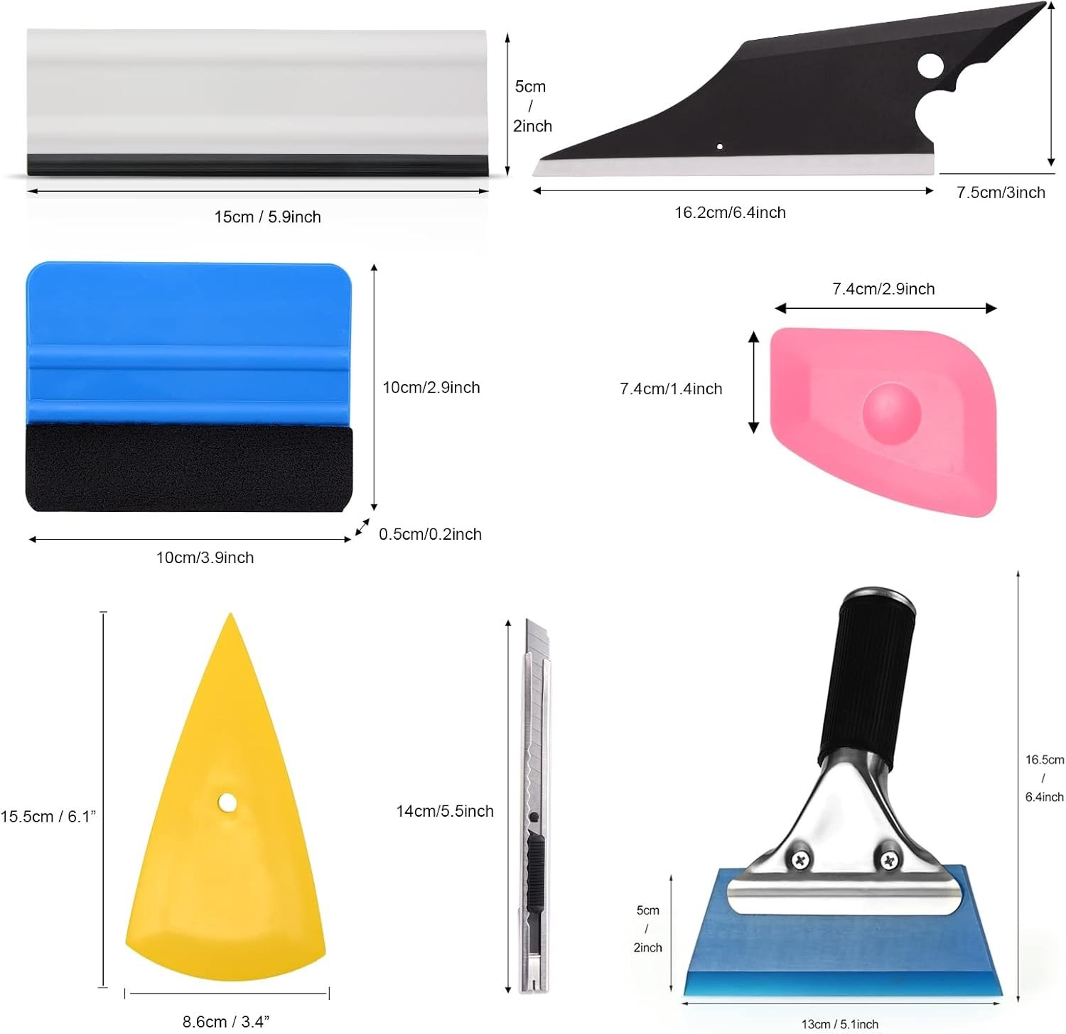 Complete Window Tinting Tools – 7-Piece Kit for Effortless Car Vinyl Application