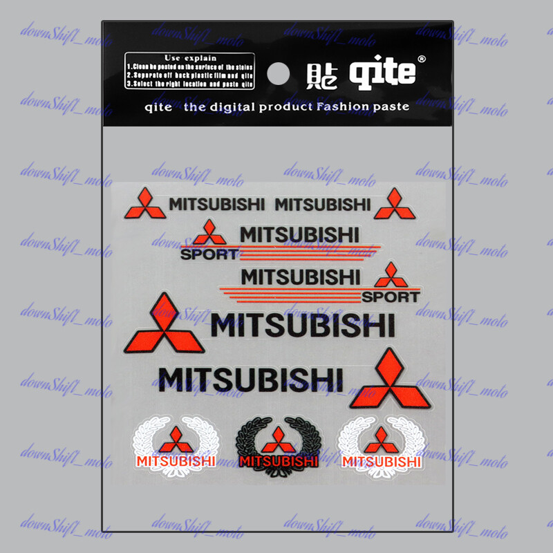 Car Door Window Laptop Case Vinyl Decal Sticker for Mitsubishi – 8pcs (Set)
