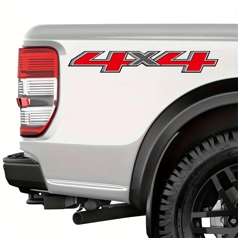 2Pcs 4X4 Off Road Truck Bed Side Vinyl Decals Waterproof Stickers for Pickup SUV