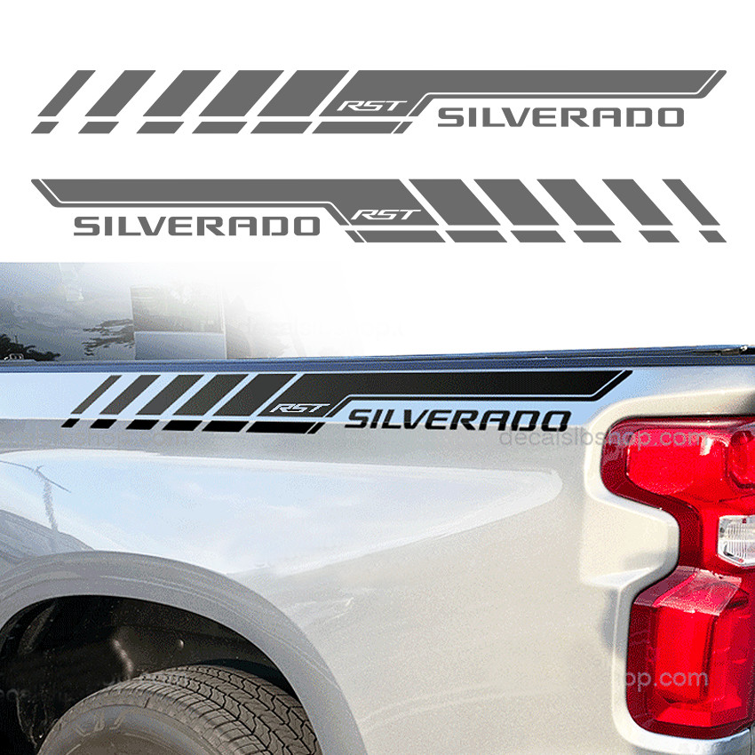 Custom Vinyl Bedside Decal Fits Chevy Silverado RST Chevrolet Trucks Sticker