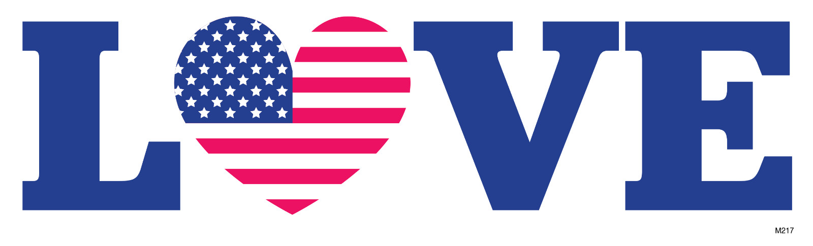 LOVE AMERICA, 9×3 make a statement Bumper Sticker M217