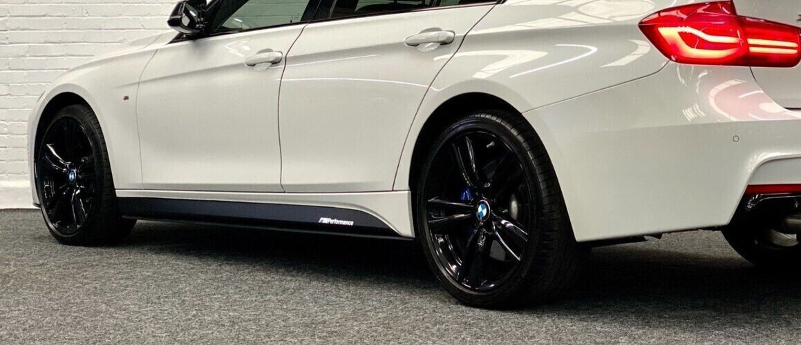 GLOSS BLACK SIDE STICKER SKIRT DECALS FOR BMW 4 SERIES F32 F33 F36 M PERFORMANCE