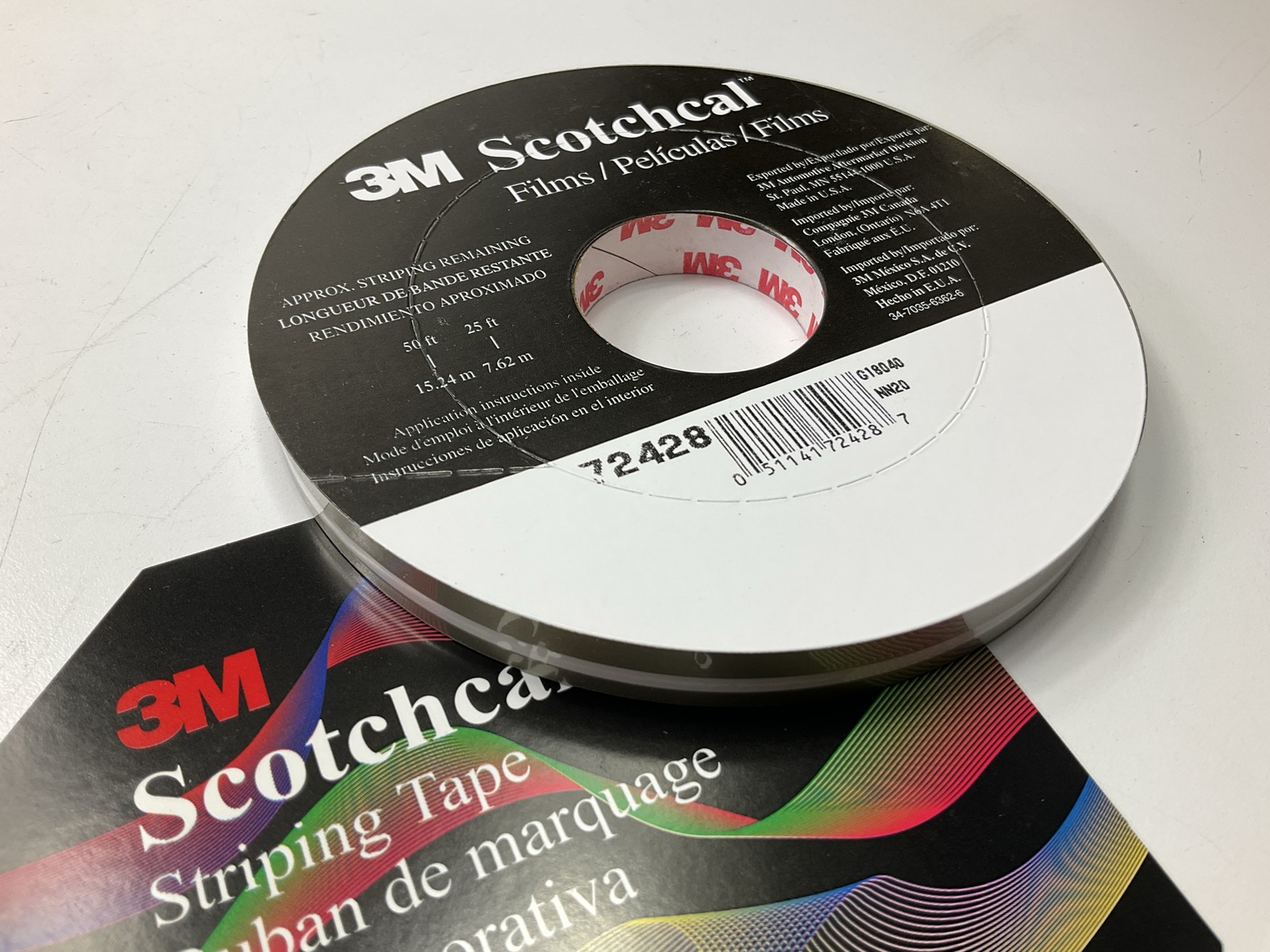 3M Scotchcal 72428 Pewter Double Stripe Striping Automotive Tape 1/2″ X 150′
