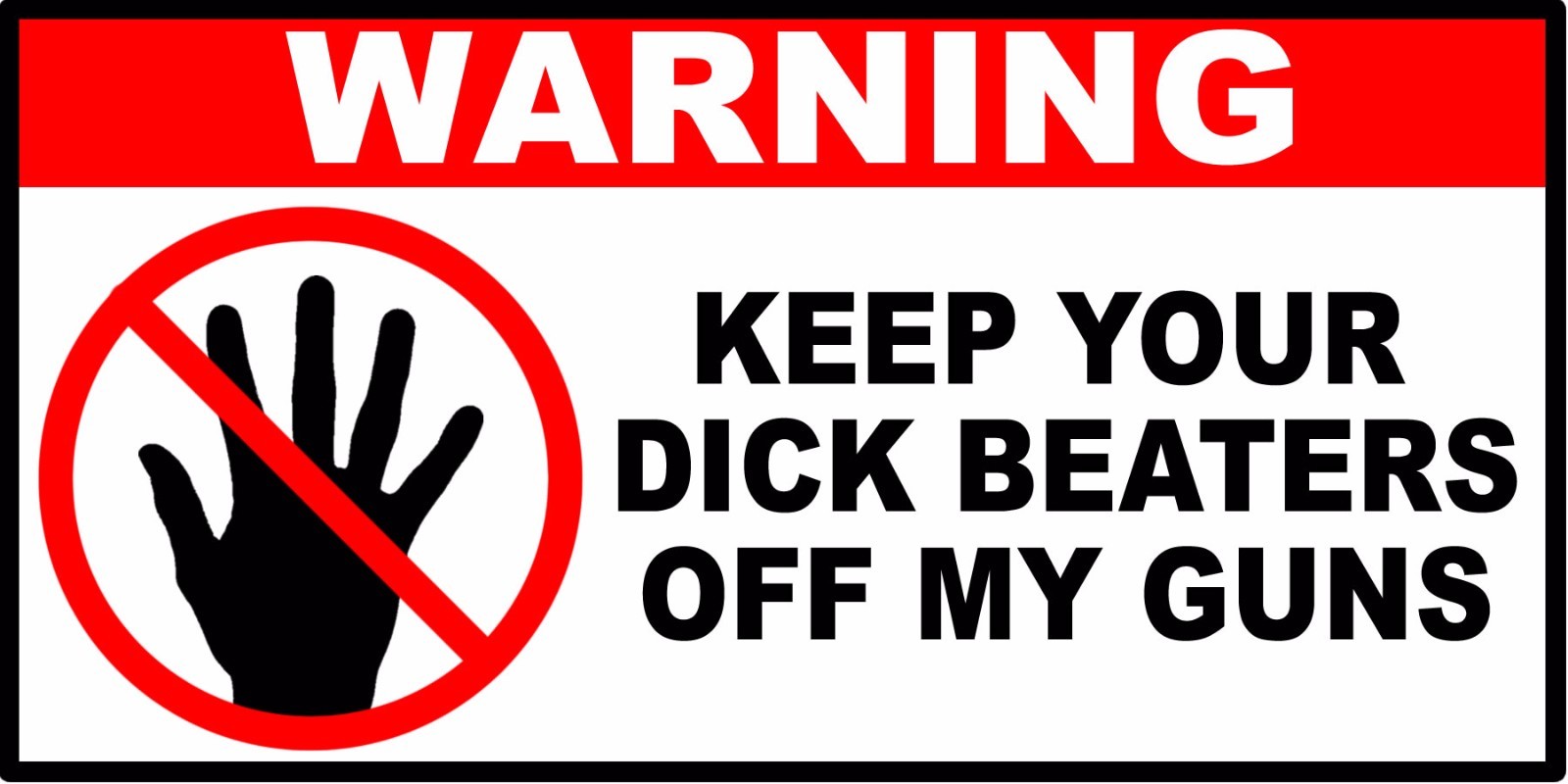 Warning Keep Beaters Off My Guns 2nd Amendment Gun Rights Decal Sticker 4″